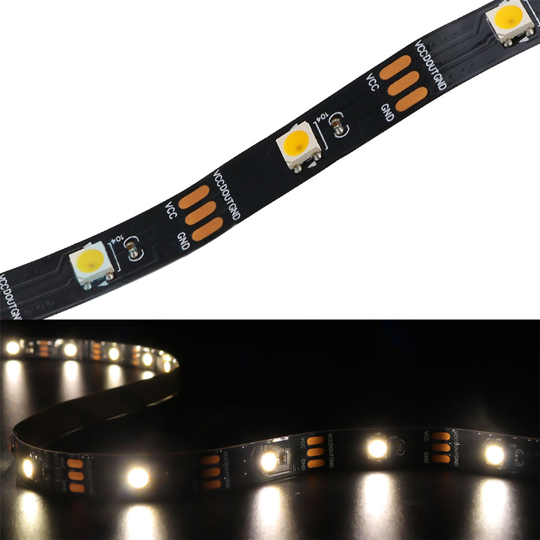 SK6812B Daylight/Warm White/Dual white CCT DC5V 30LEDs/m Programmable Led Strip Lights- 5m/16.4ft per roll SK6812B Daylight/Warm White/Dual white CCT DC5V 30LEDs/m Programmable Led Strip Lights- 5m/16.4ft per roll
